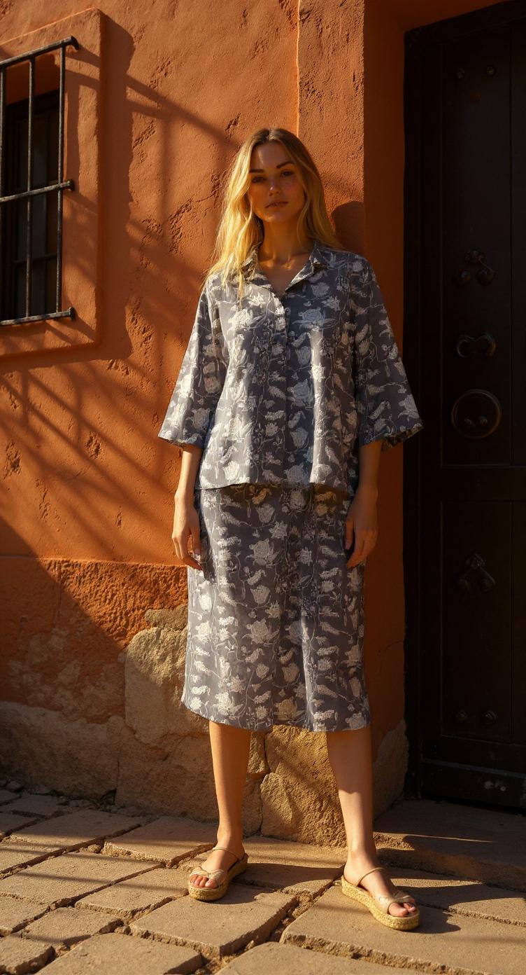 Shirt and Slit Skirt Set "Dhunki"